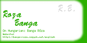 roza banga business card