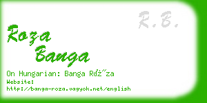 roza banga business card